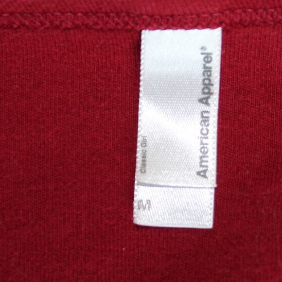 American Apparel Red Wrap Dress 3/4 Sleeve Jersey Knit Women’s Medium - Picture 3 of 3